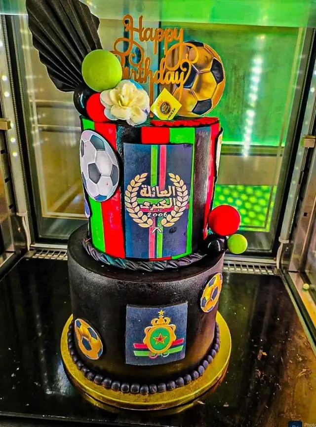 Gâteau anniversaire thème football