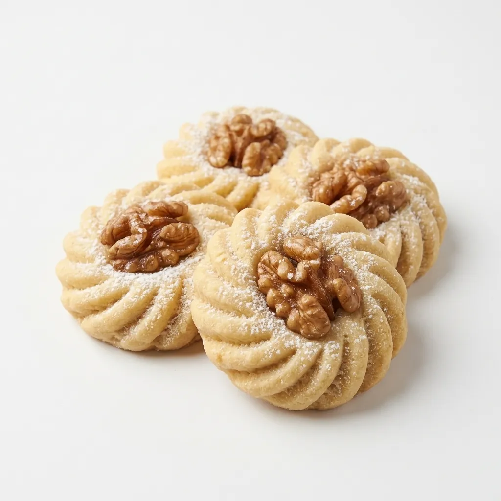 Sablés tourbillon à la noix
